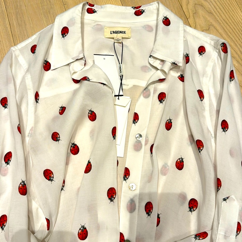 Brand NWT ladybug button down